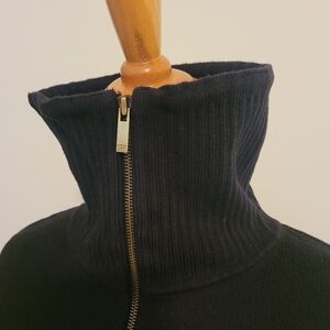 XL Jones New York black cardigan with gold hardware